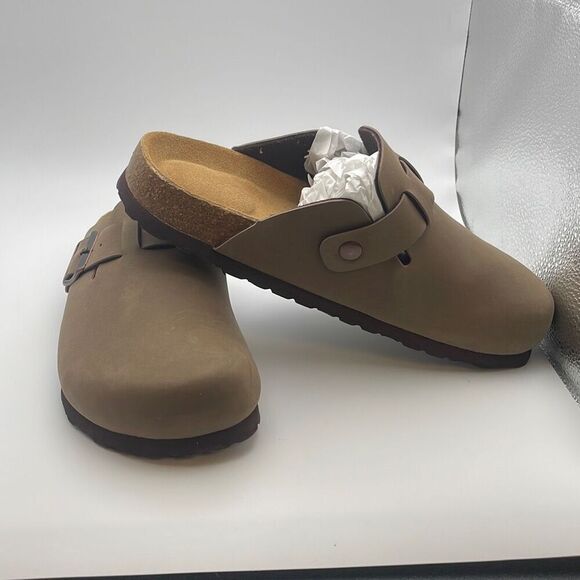 CUSHIONAIRE Slip-On Buckle Clog with Cork Footbed SIZE 6.5 BROWN - Picture 6 of 8